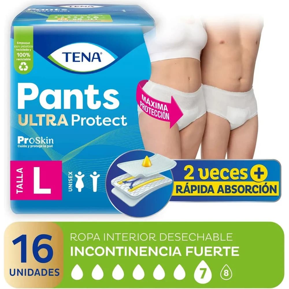 Pañal de Adulto TENA Pants Ropa Interior Ultra Grande x16