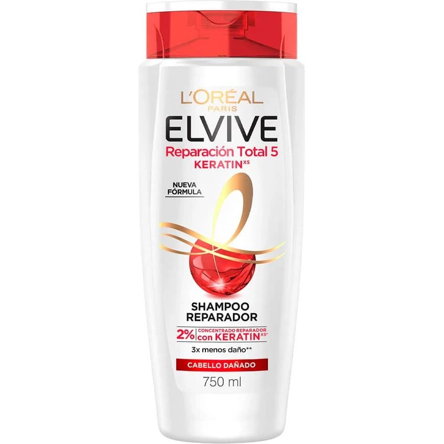 Shampoo Elvive Keratin Reparación Total 750 ml