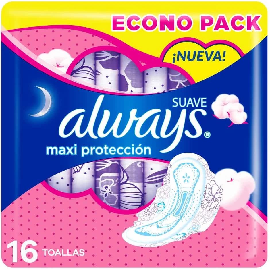 Toallas Femeninas Always Xtra Protección Triple Suaves x 16 Unidades