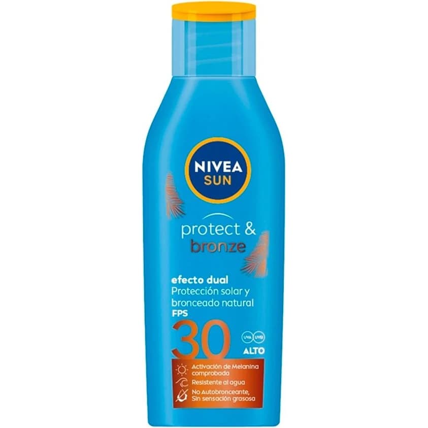 Protector Solar Nivea Sun Protect & Bronze Loción FPS 30 200 ml