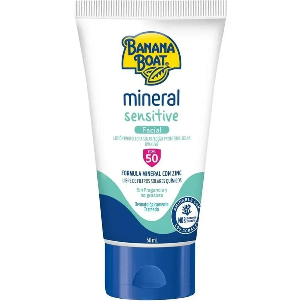 Protector Solar Mineral Banana Boat FPS 50 60 ml