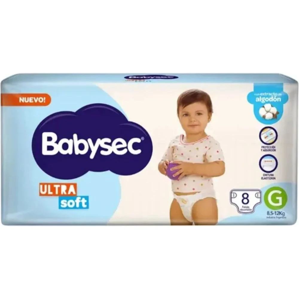 Pañal Babysec Pants Ultra Soft Talle G x 8
