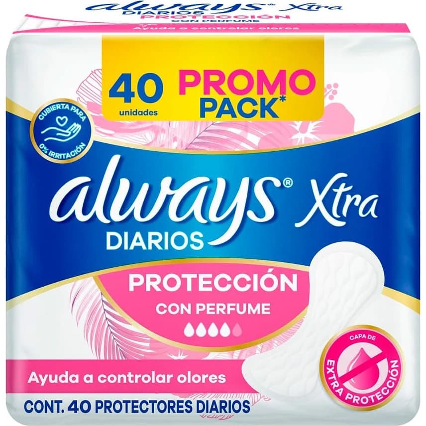 Always Liners Protectores Diarios Perfumados x 40