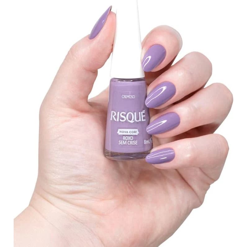 Esmalte de Uñas Risqué Cremoso Roxo Sem Crise