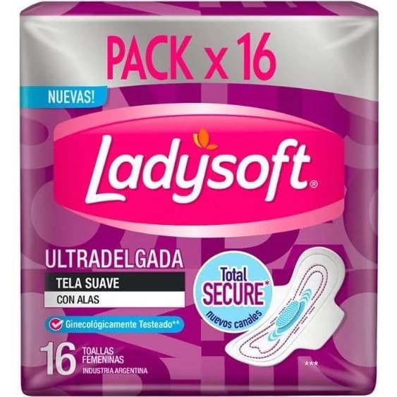 Toallas Femeninas Ladysoft Ultra Toque Suave x16