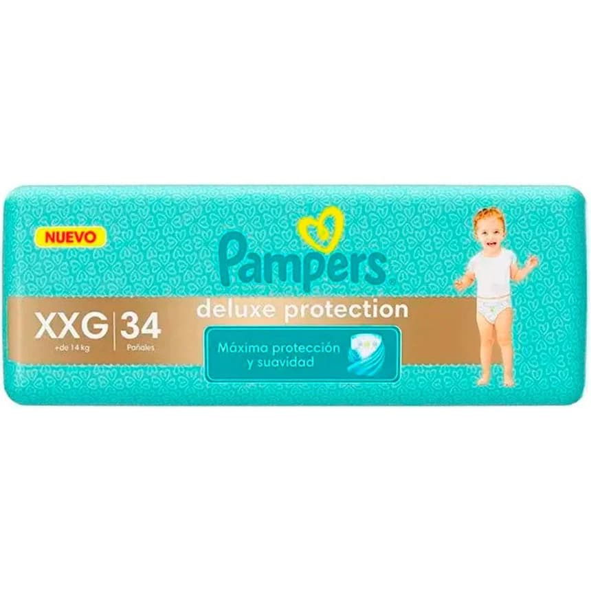 Pañales Pampers Deluxe Protección XXG x34