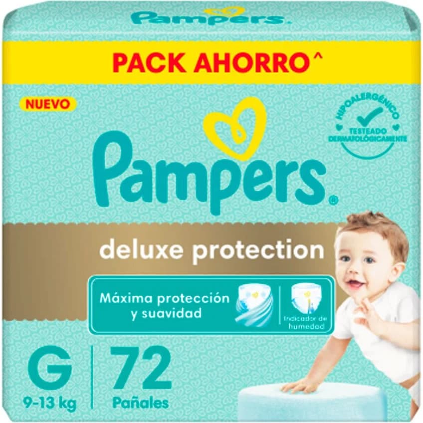 Pañal Pampers Deluxe Protección Grande x72
