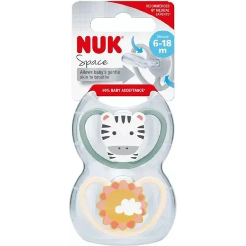 Set de 2 Chupetes Nuk Space Medianos +6 Meses