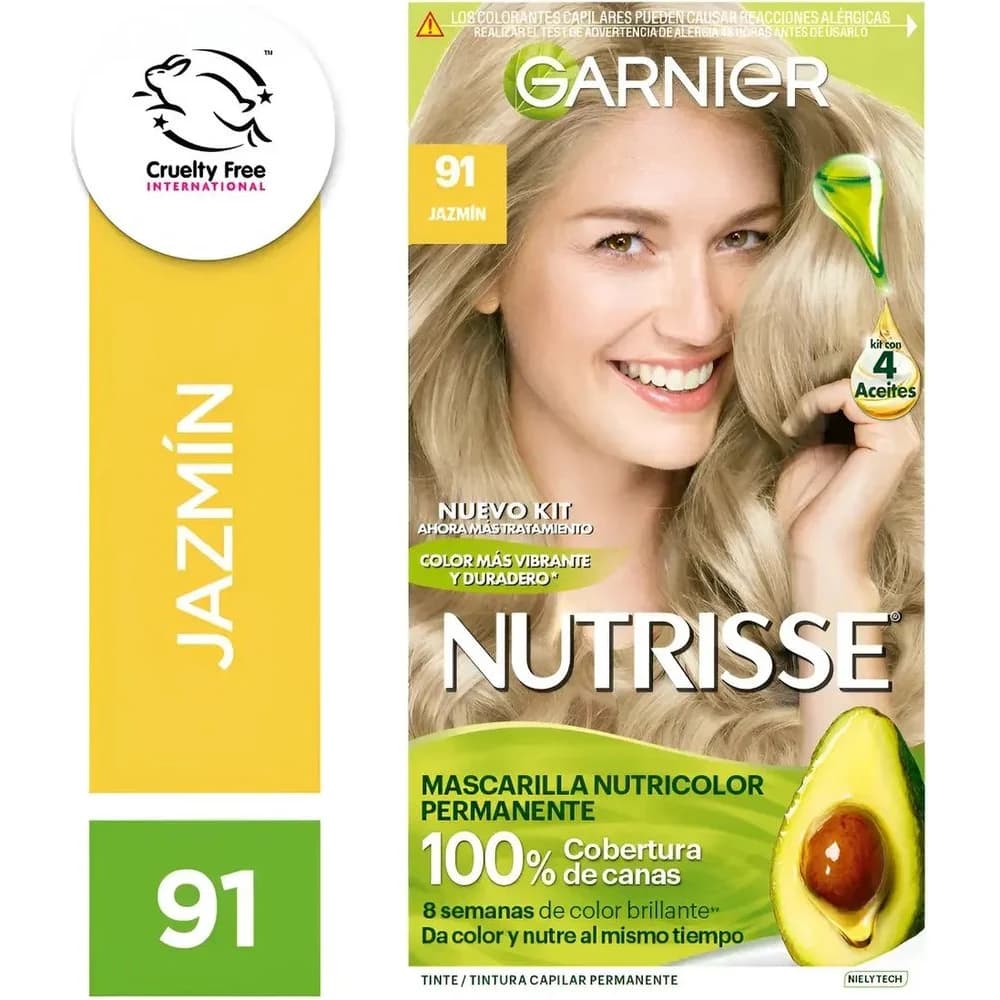 Tintura Capilar Garnier Nutrisse Tono 91 Jazmín
