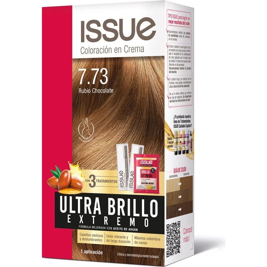 Coloración Issue Ultra Brillo Tono 7.73 Rubio Chocolate