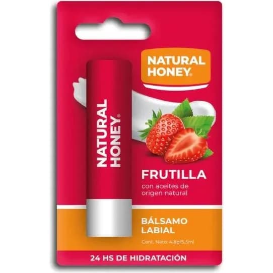 Bálsamo Labial Natural Honey Manteca de Cacao Frutilla