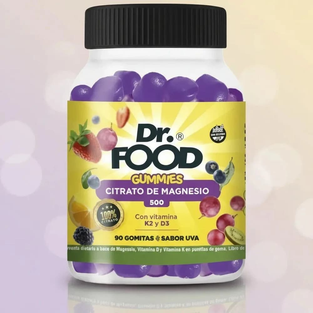 Dr. Food Citrato de Magnesio + K2 + D3 - 90 Gomas