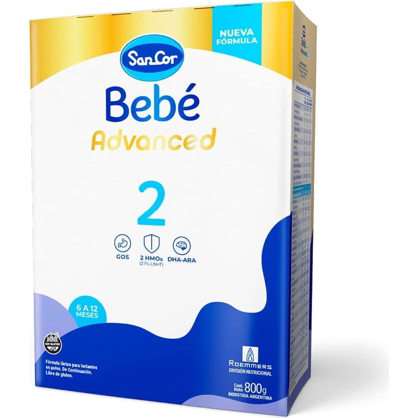 Fórmula Infantil Sancor Bebé 2 Advanced Estuche 800 g