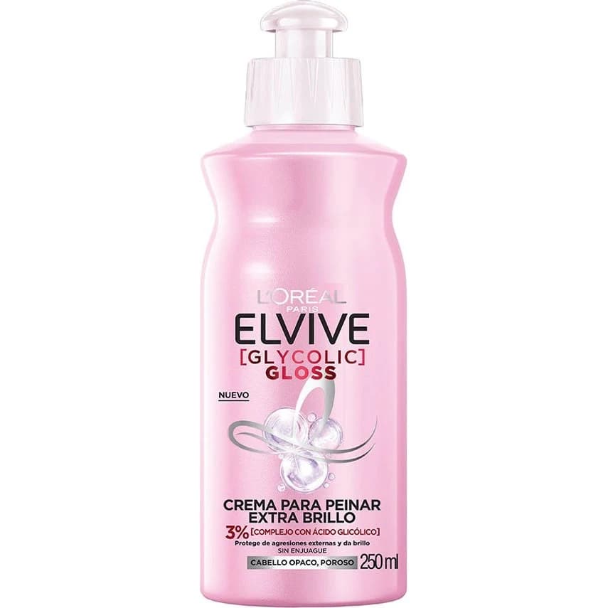 Crema para Peinar L'Oréal Elvive Glycolic Gloss 250 ml