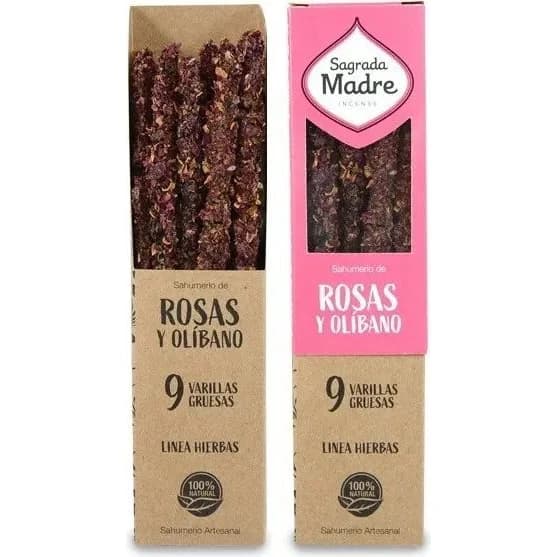 Sahumerio Sagrada Madre Rosas y Olíbano