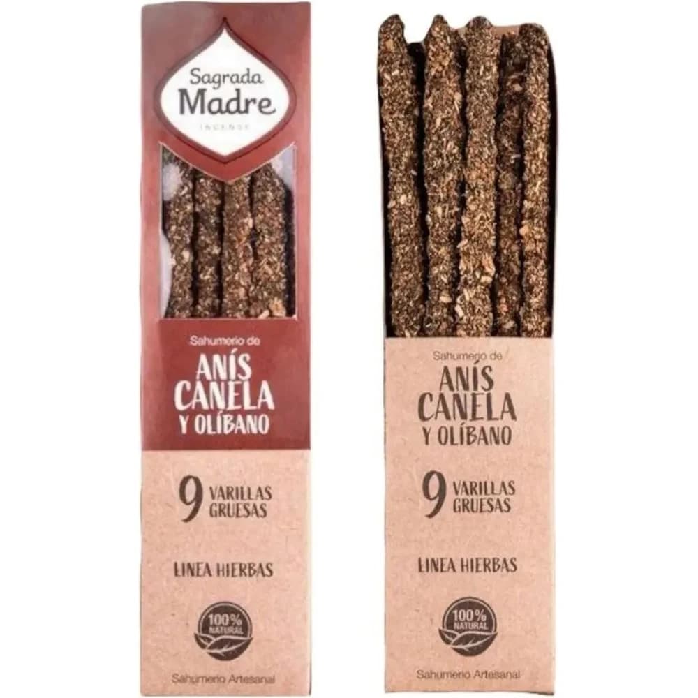 Sahumerio Sagrada Madre Canela, Anís y Olíbano