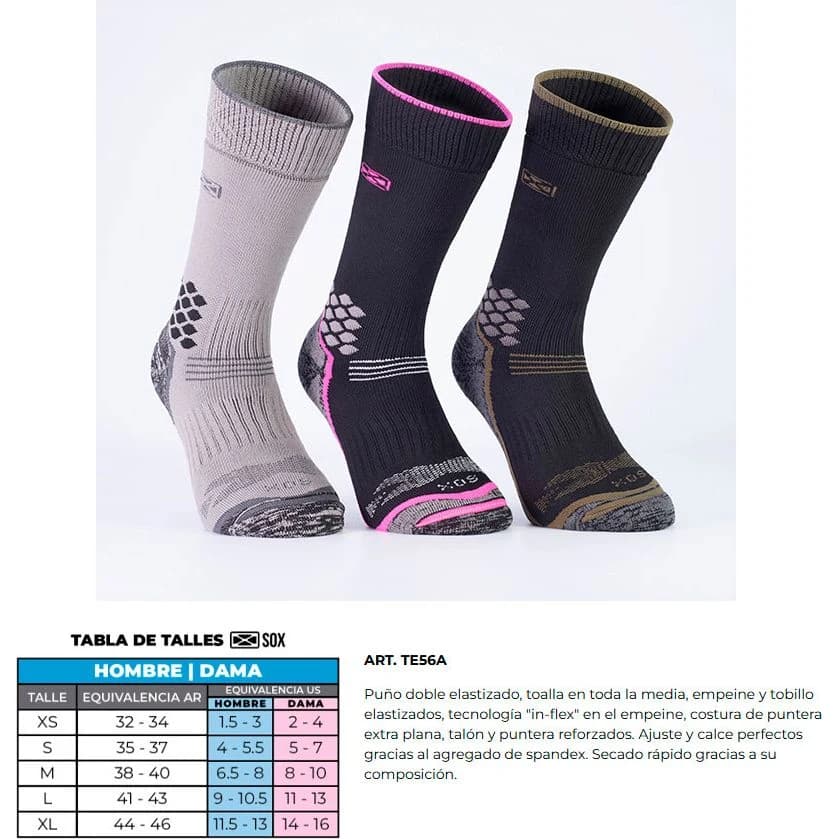 Media Deportiva Sox Trekking Extreme Talle XL