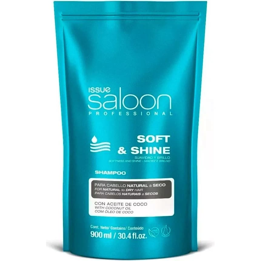 Shampoo Issue Saloon Soft Shine Repuesto 900 ml