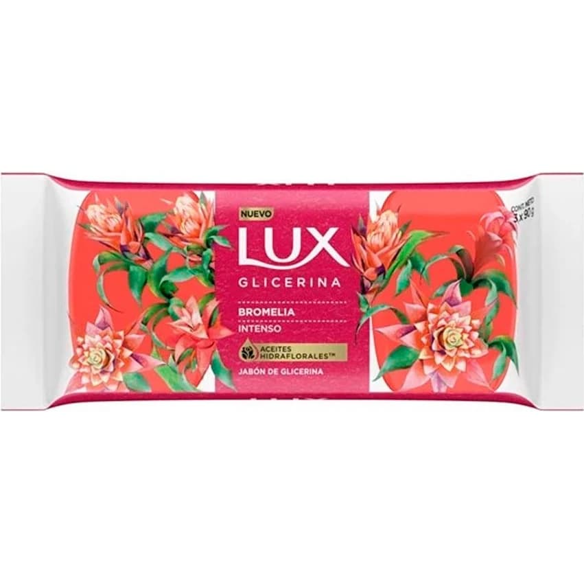 Jabón en Barra Lux Glicerina Bromelia 3 x 90 g