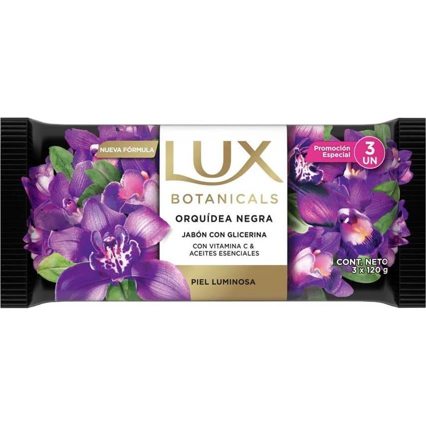 Jabón Lux Orquídea Negra Pack x3 120 g