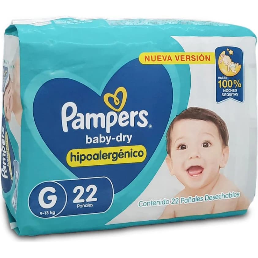 Pañal Pampers BabyDry Grande x22