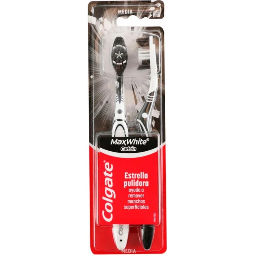 Cepillo de Diente Colgate Max White Carbon Pack 2x1