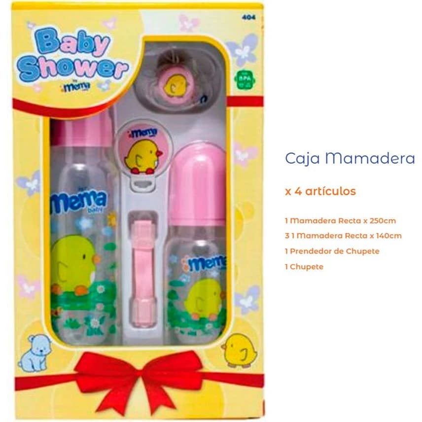 Set de Accesorios para Bebé Mema Caja Rosa
