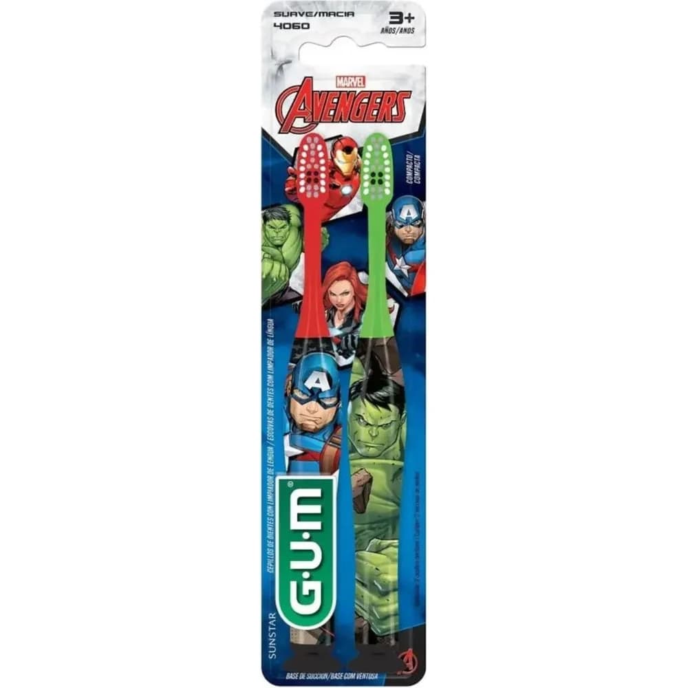Cepillo de Dientes GUM Avengers Pack x2