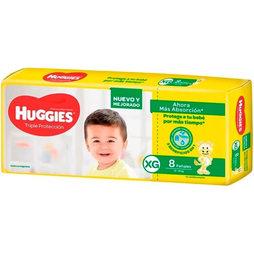 Pañal Huggies Classic Talle XG Pack x8