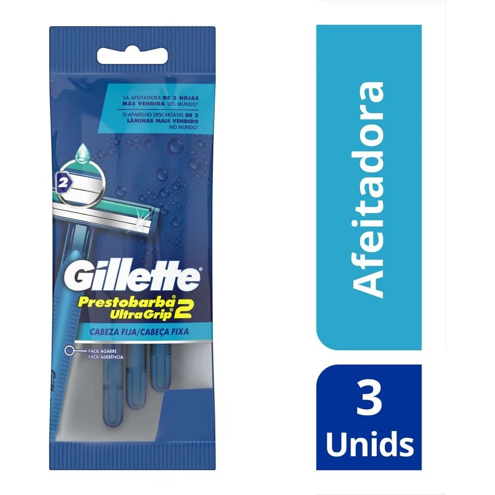 Máquina de Afeitar Prestobarba Ultragrip Fija x3 Unidades