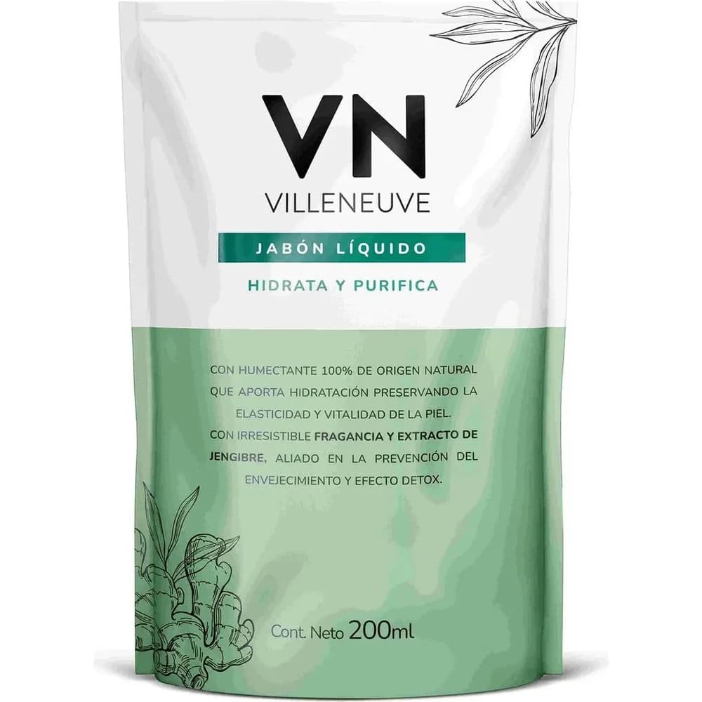 Jabón Líquido Jengibre Villeneuve 200 ml