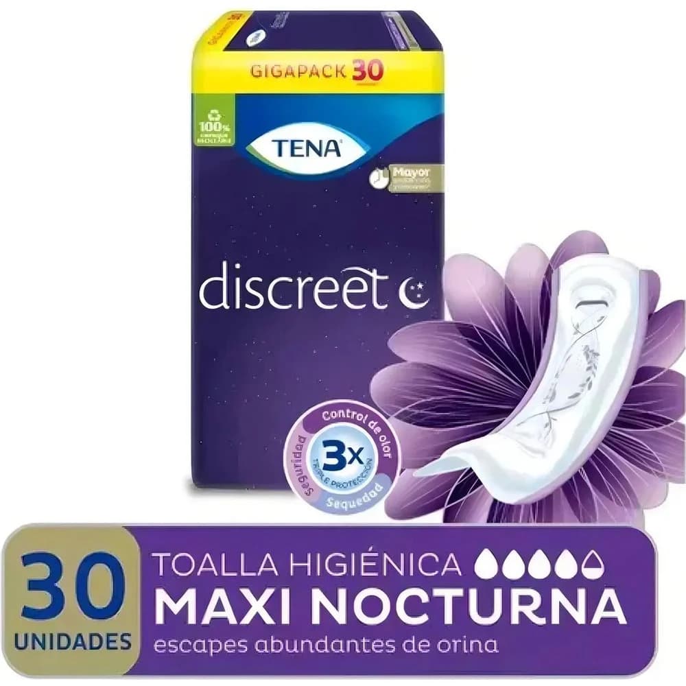 Apósitos para Incontinencia TENA Discreet Maxi Night x 30