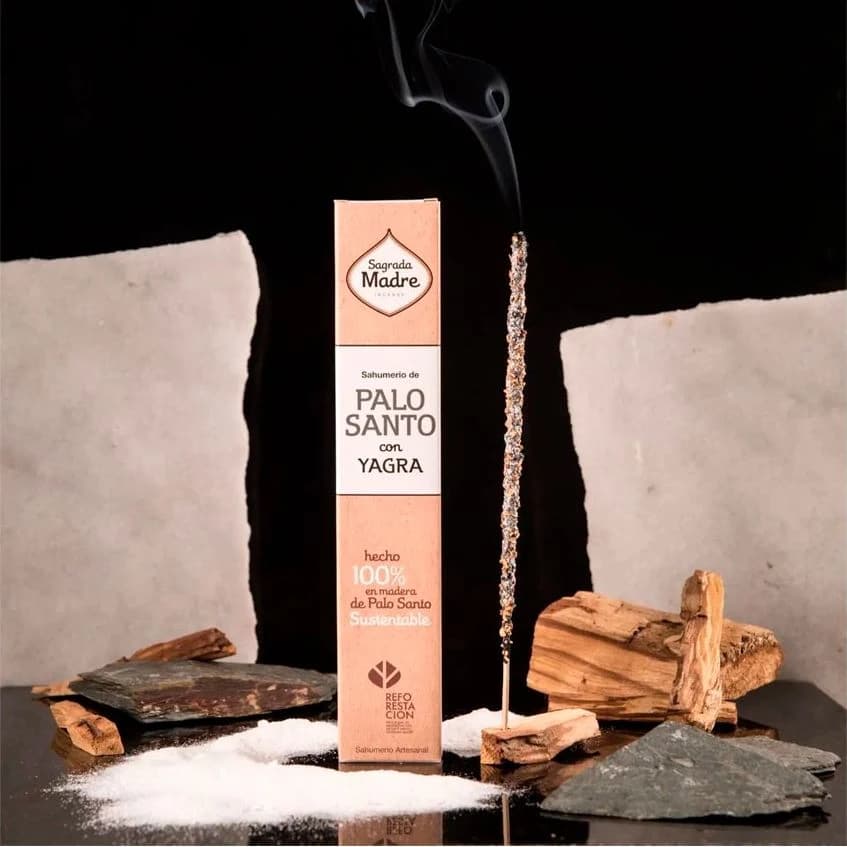 Sahumerio Sagrada Madre Palo Santo con Yagra