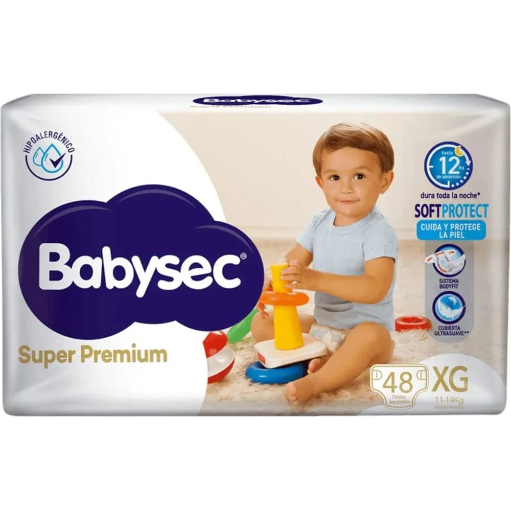 Pañal Babysec Supreme Premium XG x48 unidades