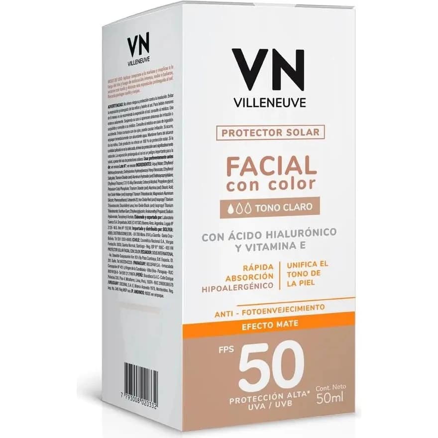 Protector Solar Villeneuve Transparente FPS 50 50 ml
