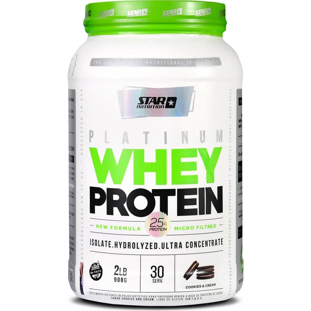 Star Nutrition Platinum Whey Protein Cookies & Cream 2 lb