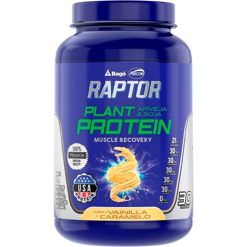Raptor Plant Protein Vainilla Caramelo 900 g