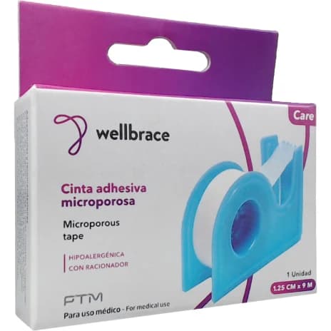 Cinta Microporosa Wellbrace 1,25 cm Individual