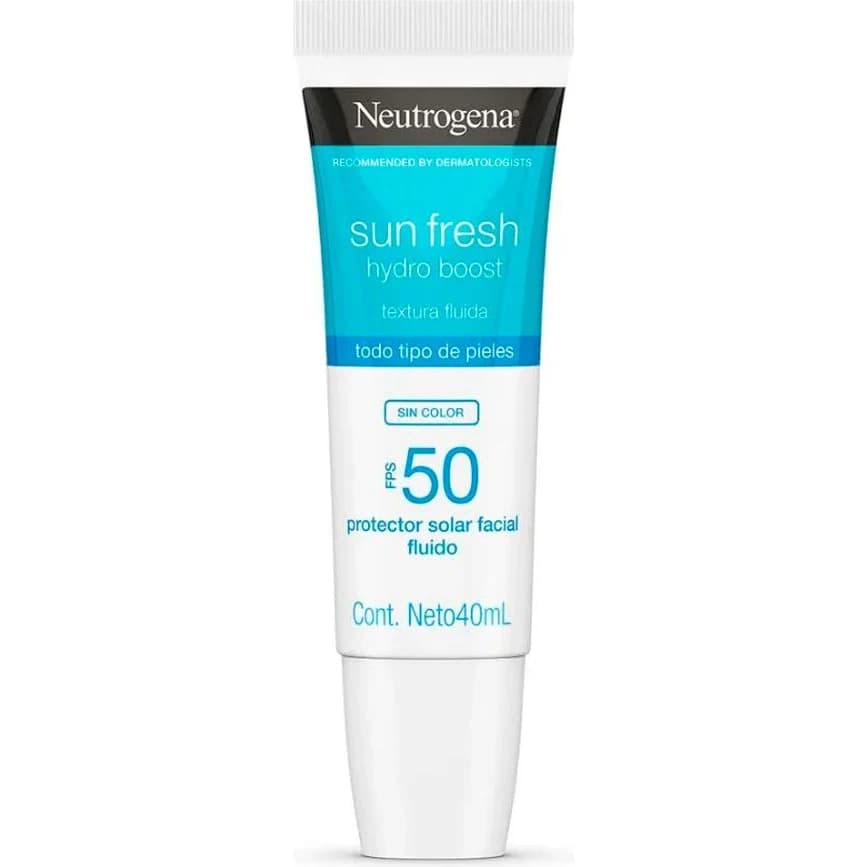 Protector Solar Facial Neutrogena Sun Fresh Hydro Boost FPS 50 Sin Color 40 ml
