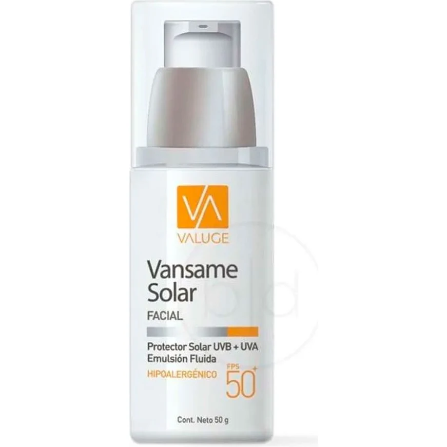 Protector Solar Facial Fluido Vansame FPS 50+ Emulsión 45 g