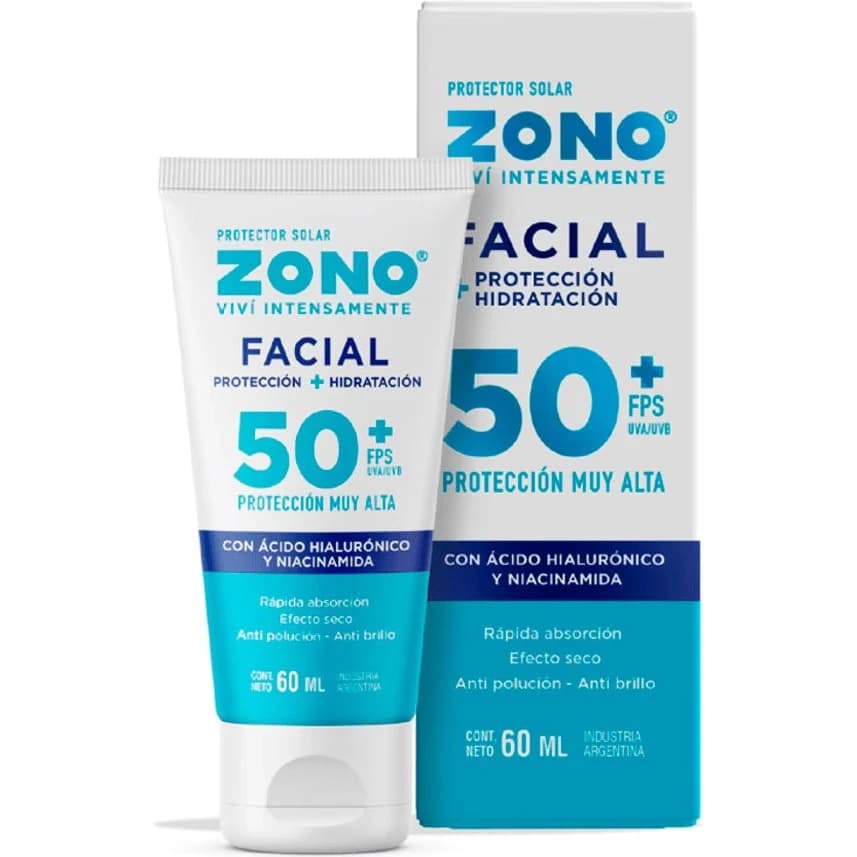 Protector Solar Zono FPS 50+ Facial 60 ml