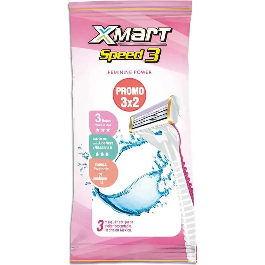 Máquina de Afeitar Xmart Speed 3 Femenina x4