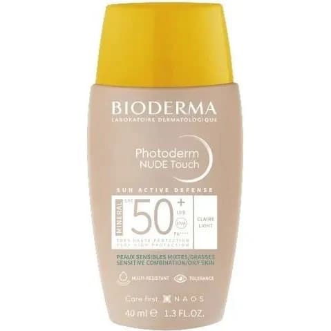 Protector Solar Bioderma Photoderm Nude Touch Mineral Claire Light SPF 50+ 40 ml