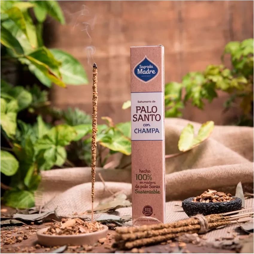 Sahumerio Sagrada Madre Palo Santo con Champa x 8