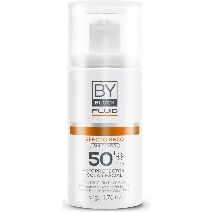 Protector Solar By Block Fluido FPS 50 Efecto Seco 50 g