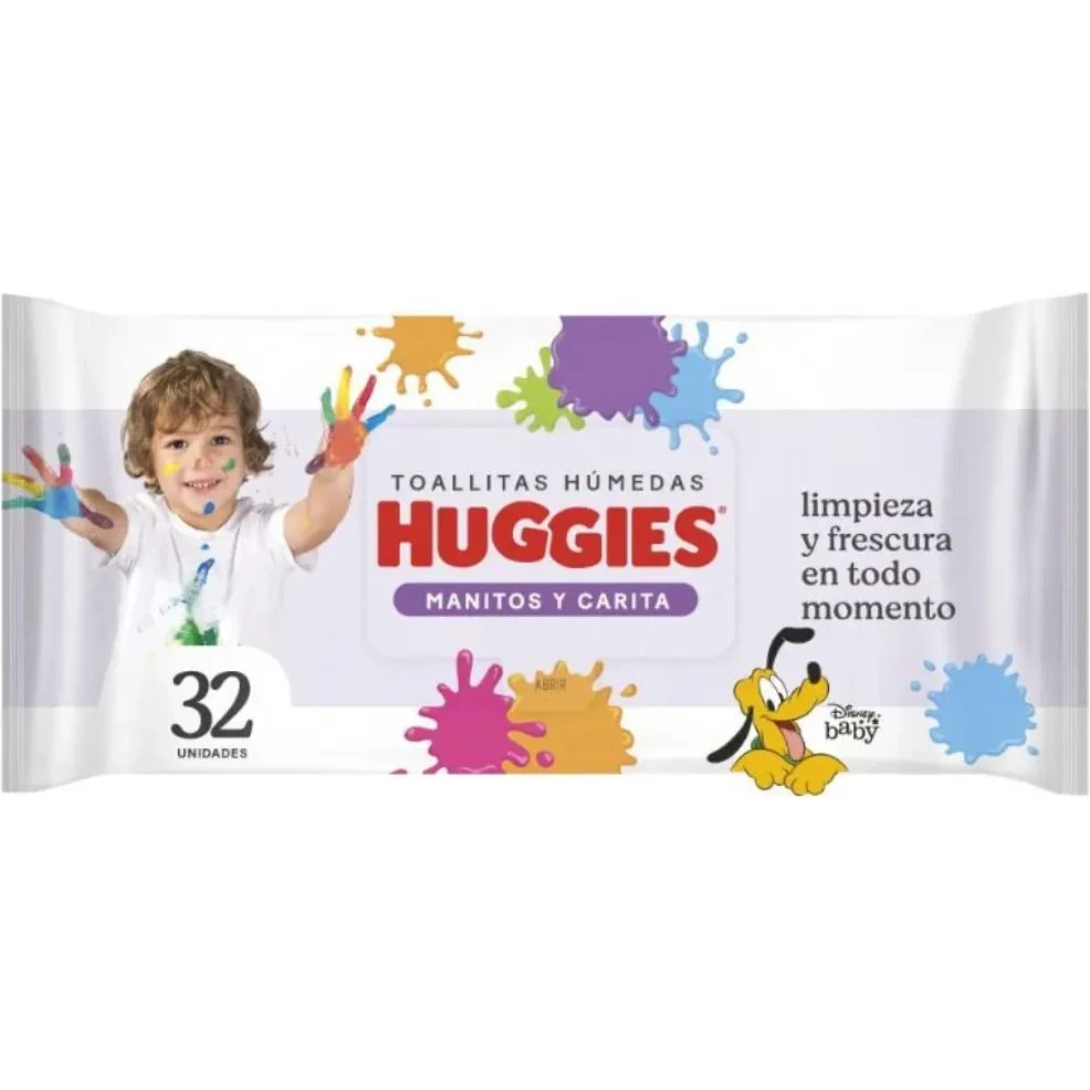 Toallitas Húmedas Huggies Manitos y Caritas 32 Unidades