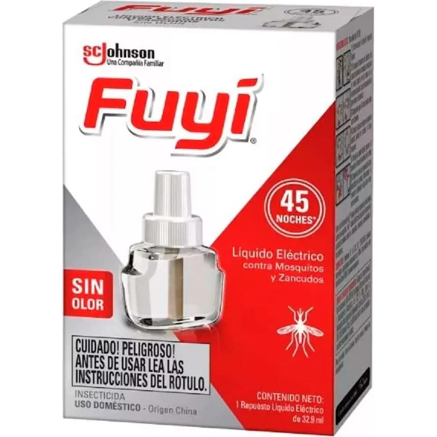 Repuesto Insecticida Líquido Eléctrico Fuyi Full 32,9 ml
