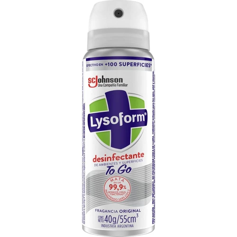 Desodorante de Ambiente Lysoform To Go Original Aerosol 55 ml