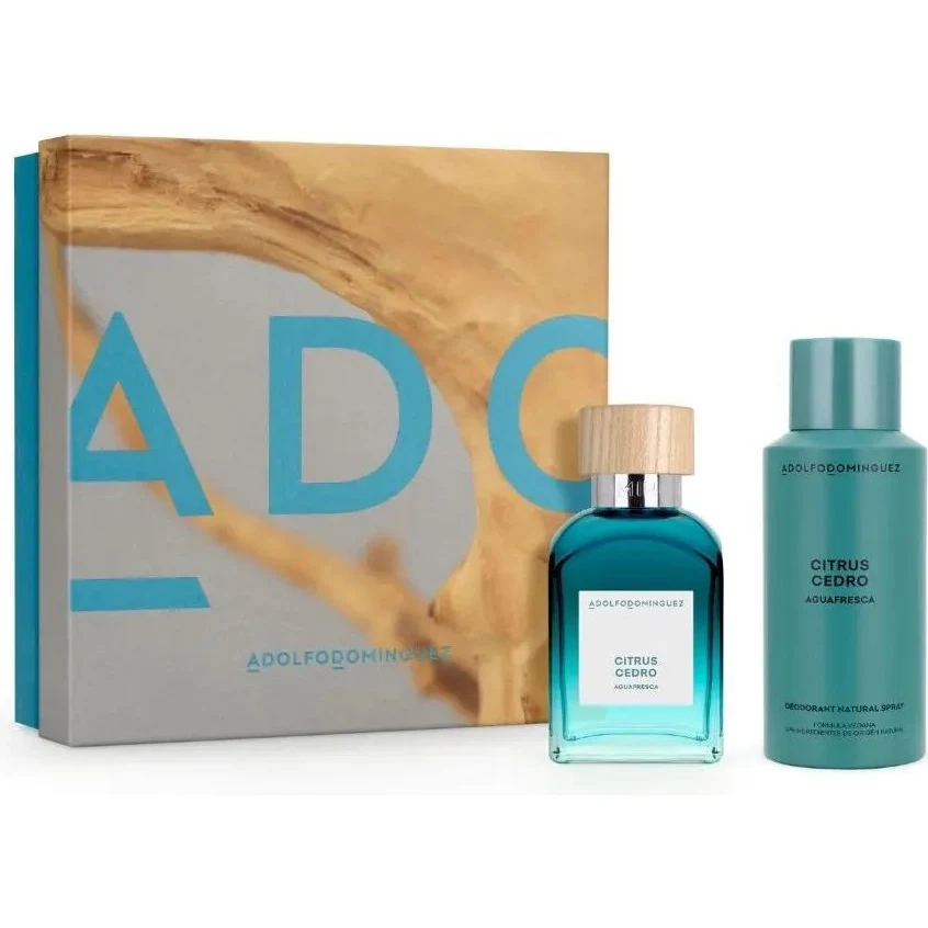 Set Adolfo Domínguez Agua Fresca Citrus Cedro Eau de Toilette 120 ml + Desodorante