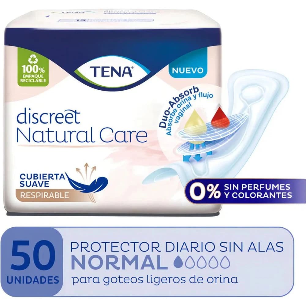 Toalla Femenina TENA Discreet Sin Alas x50